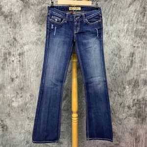 BKE Madison Bootcut Jeans Sz 25 Distressed Buckle